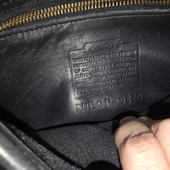 Coach Black Leather Crossbody Bag with Gold Accents - Picture 2 of 12